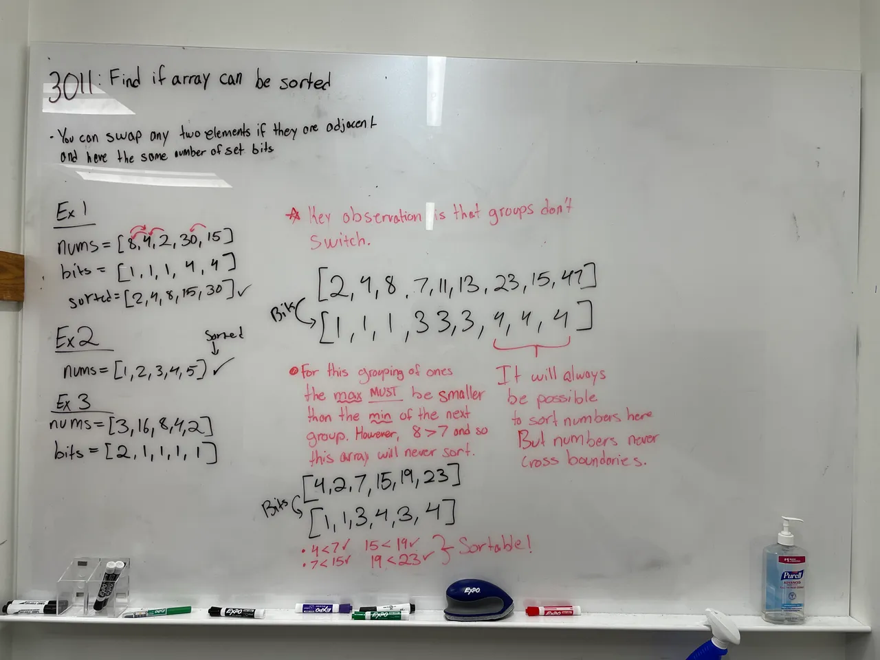 Working on the daily. Problem 3011
